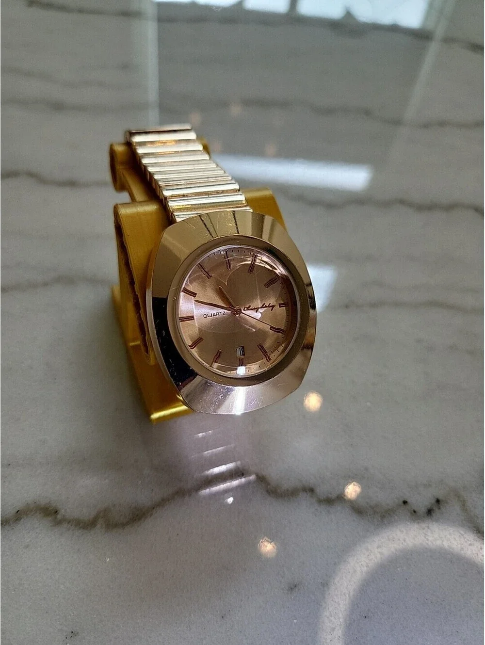 Womens Watch Cherry Shirley RoseGold Tone Square Face New Battery Working